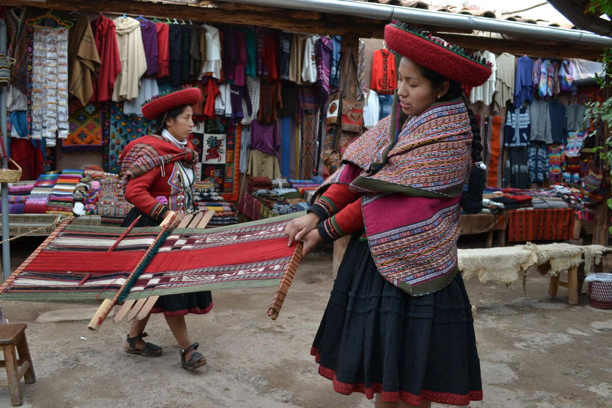 Marktkoopvrouw in Chinchero
