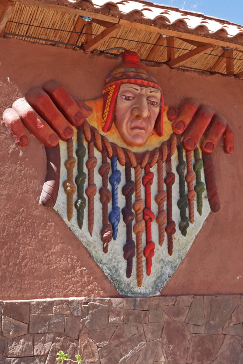 Street art van inca in Pisac