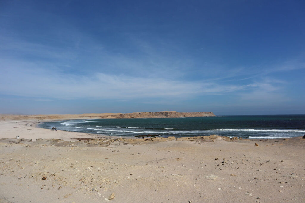 Wit zandstrand in Paracas