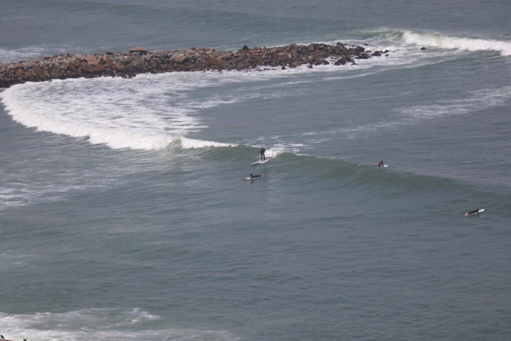 Surfers in Lima