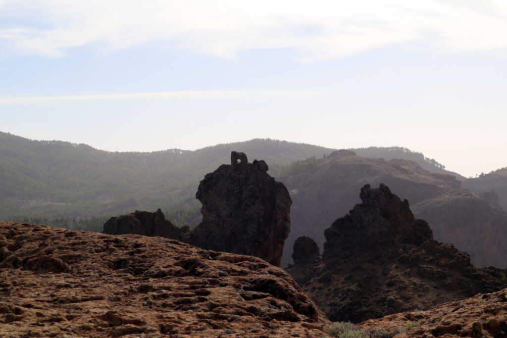Bijzondere rots vlakbij Roque Nublo