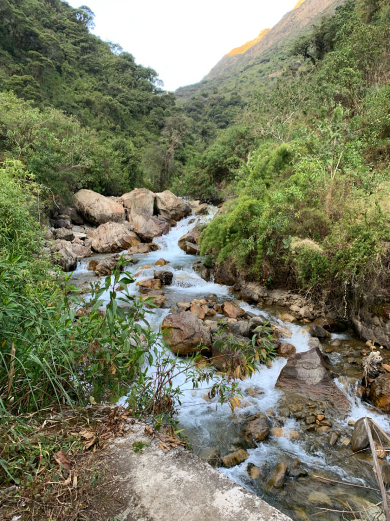 Waterval tijdens de Salkantay Trek