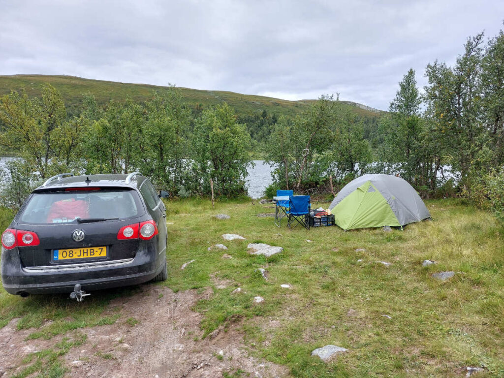 kamperen in het wild in Noorwegen